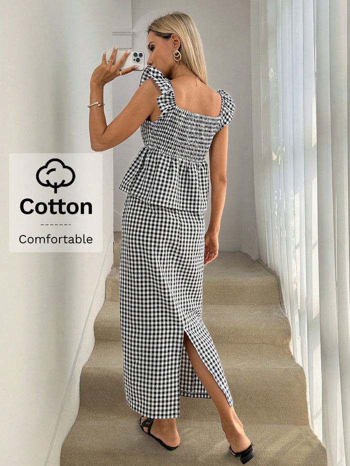 Black & White Plaid Co-Ord Set