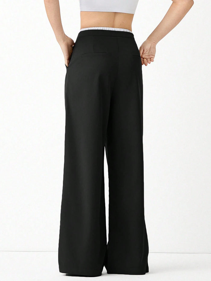 The Urban Edge: Boxer-Waist Wide-Leg Trousers