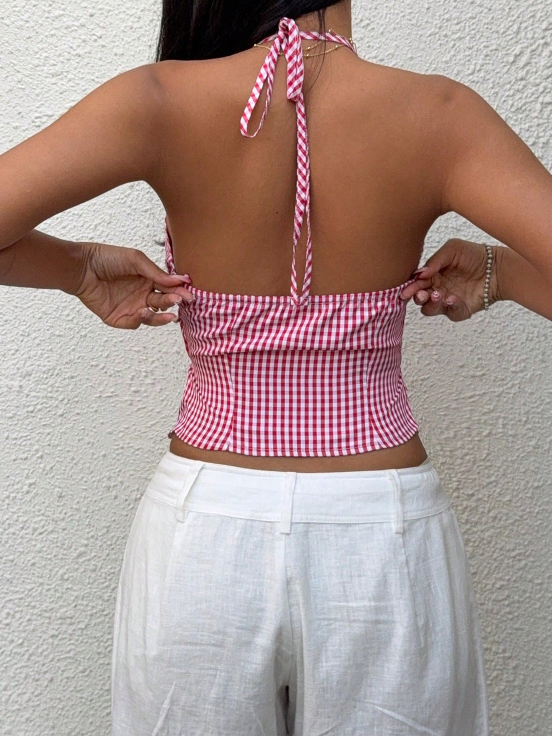 Plaid Strappy Camisole Top