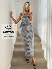 Black & White Plaid Co-Ord Set