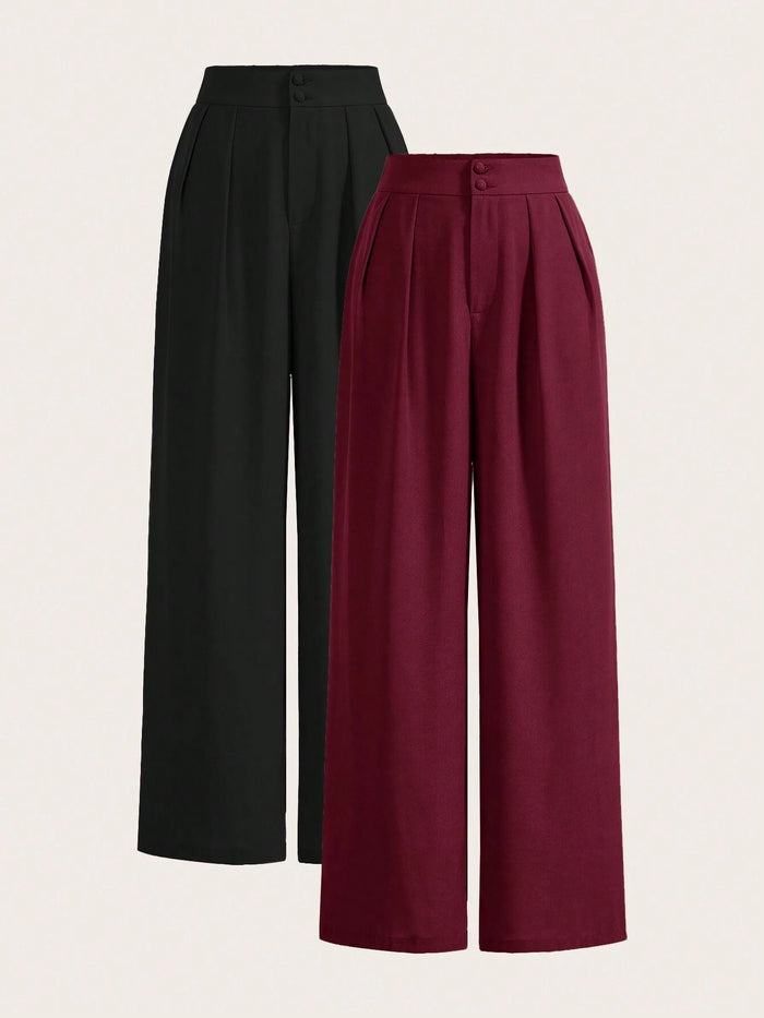 Women's High Waist Wide Leg Trousers