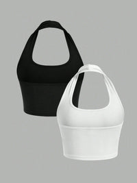 Women's Halter Neck Crop Top ( set of 2 )
