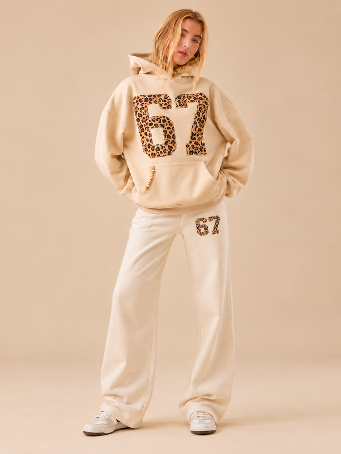Leopard 67 Oversized Hoodie & Wide-Leg Co-ord