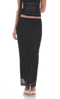 The Dot Trio: 3-Piece Mesh Maxi Co-Ord Set