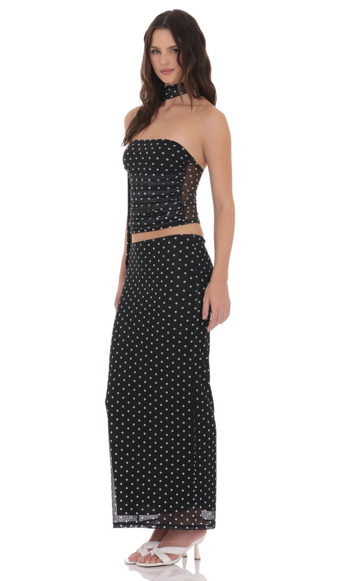 The Dot Trio: 3-Piece Mesh Maxi Co-Ord Set
