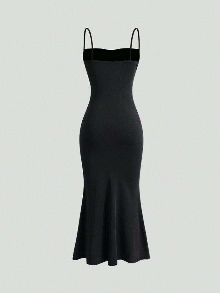 Black Ruched Bodycon Maxi Dress