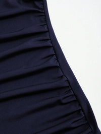 Midnight Navy Ruched Bodycon Maxi Dress