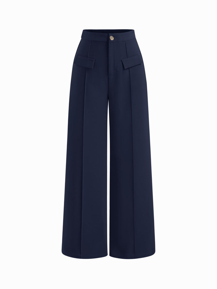 High Rise Straight Leg Trousers