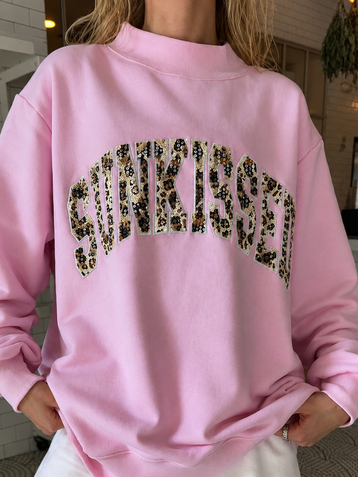 Leopard Glam Pink Sweatshirt
