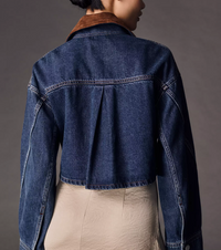 Contrast Collar Denim Jacket