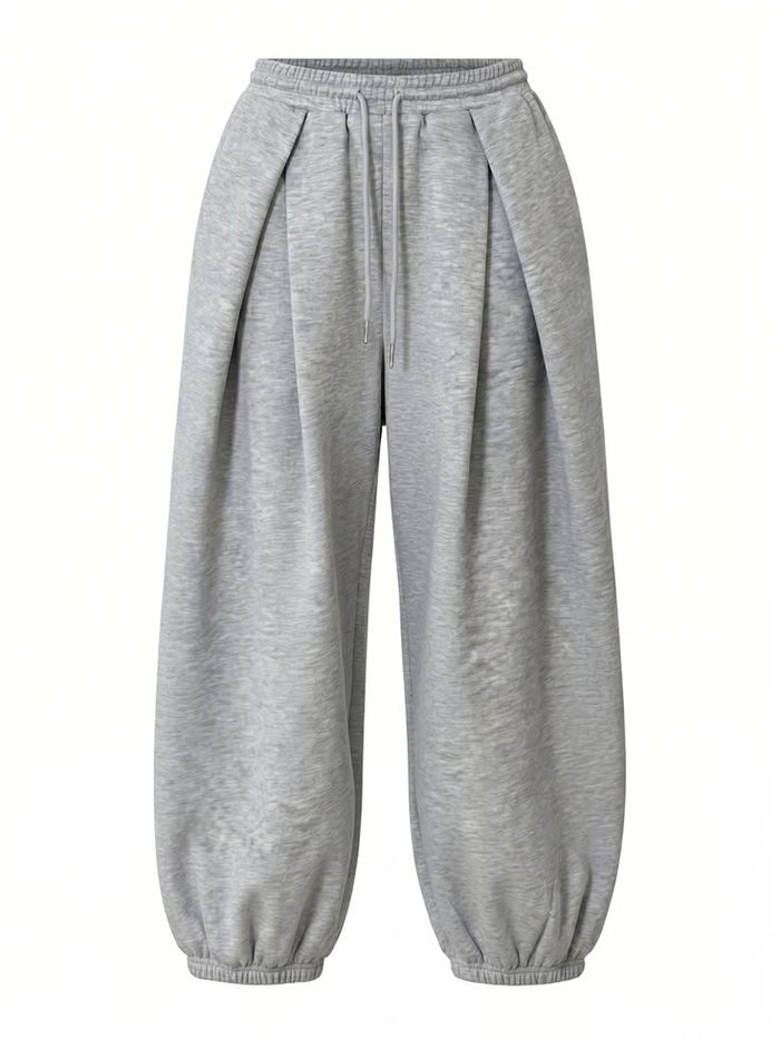 Grey Panelled Balloon Joggers