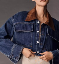 Contrast Collar Denim Jacket