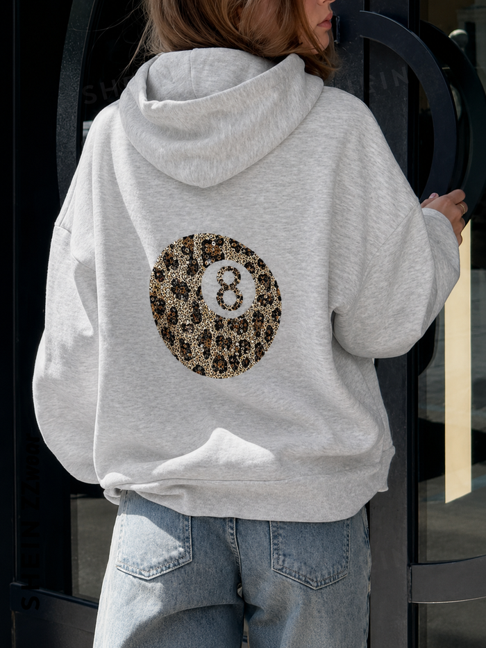 Leopard Sequin 8-Ball Hoodie