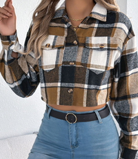 Rustic Plaid Cropped jacket