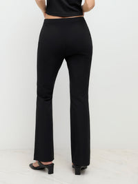 High-Rise Black Tailored Trousers