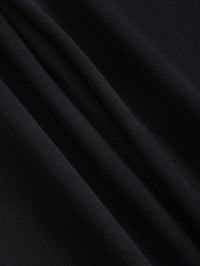 Black High-Waist Wide Leg Pants for Women with Ring Detail